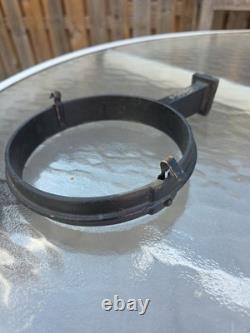 Antique NYC Railroad Train Car Lantern Oil Lamp Cast Iron Wall Mount Bracket