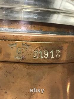 Antique Nautical Gas Copper&Glass Lantern C. M. Hammar Göteborg 15 Tall, G21912