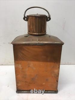 Antique Nautical Gas Copper&Glass Lantern C. M. Hammar Göteborg 15 Tall, G21912