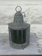 Antique Nautical Marine Lantern Green Glass Lake Erie Vintage Galvanized Steel