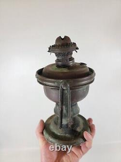 Antique Nautical Ship Lamp MILLER Oil Kerosene Lantern Sconce Light -Swivels