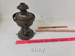 Antique Nautical Ship Lamp MILLER Oil Kerosene Lantern Sconce Light -Swivels