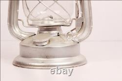 Antique Nickel Plated Kerosene Oil Lantern Original Old Fine Hand Crafted