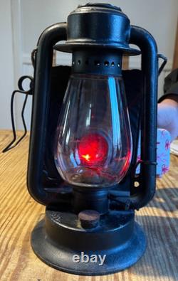 Antique No. 175 Kerosene Carriage Railroad Lantern for Decoration Only