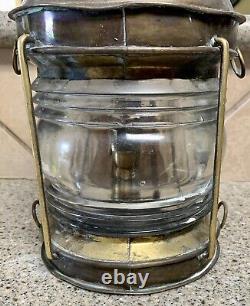 Antique Norie & Wilson Oil Lamp Brass Copper Nautical Ship Lantern Boat 12x 7
