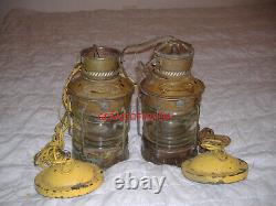 Antique Nulco Mfg, Anchor Hanging Lights Harbor