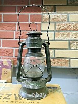 Antique Old Feuerhand No. 270 Kerosene Lamp Lantern Original Glass Germany