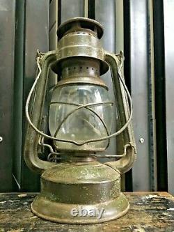 Antique Old Feuerhand No. 270 Kerosene Lamp Lantern Original Glass Germany