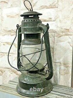 Antique Old Feuerhand No. 270 Kerosene Lamp Lantern Original Glass Germany