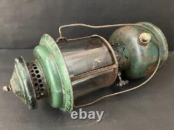 Antique Old Vintage Coleman 1944 Kerosene Pressure Iron Lantern Lamp Made In USA
