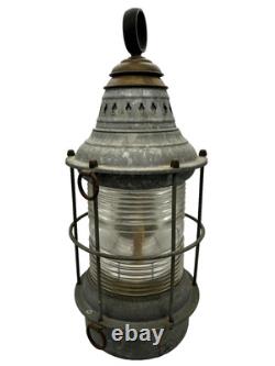 Antique Original Maritime Ship Light Lantern Kerosene Lamp Nautical Decor