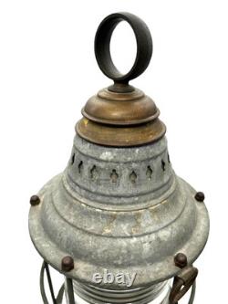 Antique Original Maritime Ship Light Lantern Kerosene Lamp Nautical Decor