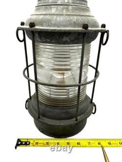 Antique Original Maritime Ship Light Lantern Kerosene Lamp Nautical Decor