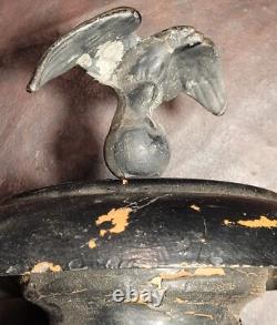 Antique Outdoor Wall Lantern Sconce Eagle Top Ornate Street Light HUGE 36 Vtg