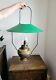 Antique P&A General Store Hanging Oil Lamp with Huge Solid Tin Shade 33 x 21