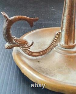 Antique P And A Oil Lampmermaid Handle-look