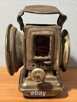Antique P & H Demon King Birmingham Oil Burning Lantern For Bike complete BX5