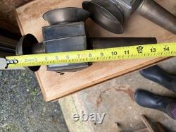 Antique Pair Brass/Metal Coach Carriage Oil Vintage Lantern Lamp Lights