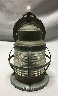Antique Pair Copper Porch Sconces Light Fixtures Lantern Vintage Old 106-19C