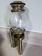 Antique Paris Butin Brass/Glass Wall Sconces Lantern Light Train Carriage Lamps