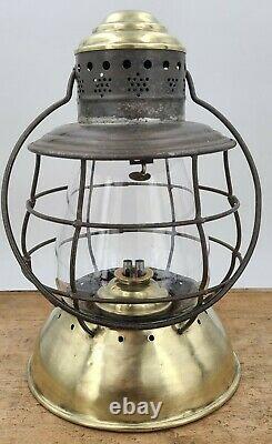 Antique Parmalee & Bonell 1871 patent No. 5 peerless Farm model tin brass LANTERN