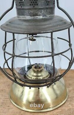 Antique Parmalee & Bonell 1871 patent No. 5 peerless Farm model tin brass LANTERN