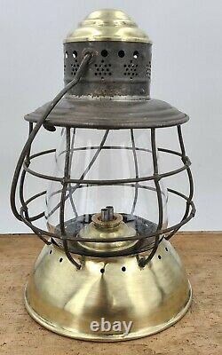 Antique Parmalee & Bonell 1871 patent No. 5 peerless Farm model tin brass LANTERN