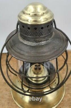 Antique Parmalee & Bonell 1871 patent No. 5 peerless Farm model tin brass LANTERN