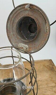 Antique Parmalee & Bonell 1871 patent No. 5 peerless Farm model tin brass LANTERN