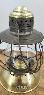 Antique Parmalee & Bonell 1871 patent No. 5 peerless Farm model tin brass LANTERN