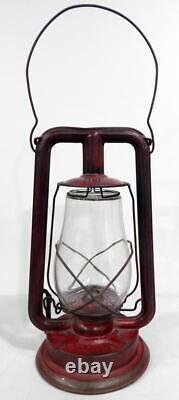 Antique Paull's No. 0 Original Red Color Lantern With 1890 & 1908 Patent Dates