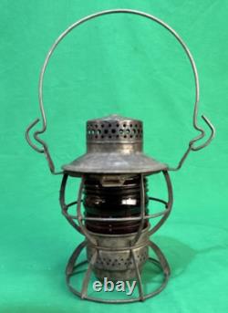 Antique Pennsyvania R. R. Dressel Arlington N. J. Red Kerosene Railroad Lantern Antique Pennsyvania R. R. Dressel Arlington N. J. Red Kerosene Railroad Lantern