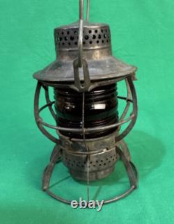 Antique Pennsyvania R. R. Dressel Arlington N. J. Red Kerosene Railroad Lantern Antique Pennsyvania R. R. Dressel Arlington N. J. Red Kerosene Railroad Lantern