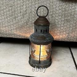 Antique Perkins Marine Lamp & Hardware Corp Brass PERKO Marine Oil Lantern 1930s