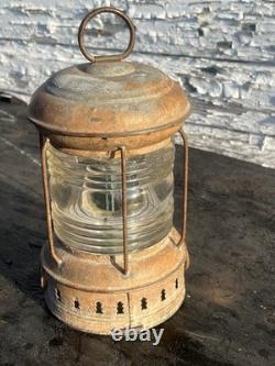 Antique Perko Nautical Marine Ship Lantern Light Clear Glass Globe