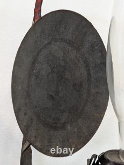 Antique Plume & Atwood Kerosene Oil Lamp Square Tin Base Railroad Lantern