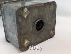 Antique Plume & Atwood Kerosene Oil Lamp Square Tin Base Railroad Lantern