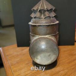 Antique Police Dietz Christmas Tree Bullseye Flashlight Oil Lantern