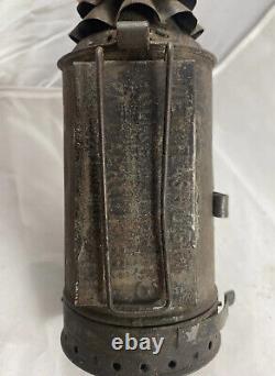 Antique Police Dietz Xmas Tree Bullseye Flashlight Oil Lantern with Oil Resevoir