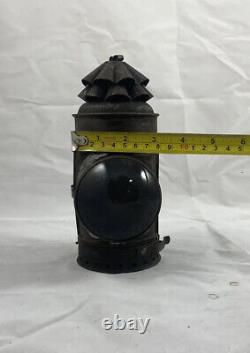 Antique Police Dietz Xmas Tree Bullseye Flashlight Oil Lantern with Oil Resevoir