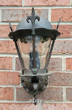 Antique Porch Light Sconce Murlin Mfg. Bronze Tudor Vintage Lantern