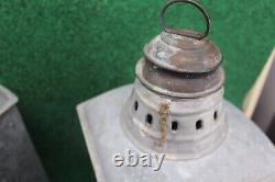 Antique Port & Starboard Lanterns Nautical Oil Lamps Ship Light