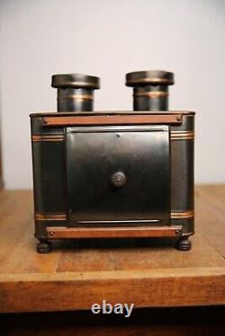 Antique Postcard Projector Magic Lantern 1900's copper flash vintage light NICE