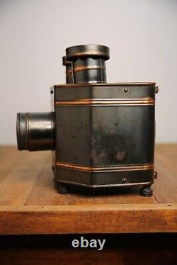 Antique Postcard Projector Magic Lantern 1900's copper flash vintage light NICE