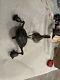 Antique RARE Brass Two Light Hanging Fixture Lamp VINTAGE Untested Bx65