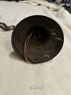 Antique RARE Brass Two Light Hanging Fixture Lamp VINTAGE Untested Bx65