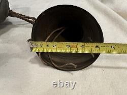 Antique RARE Brass Two Light Hanging Fixture Lamp VINTAGE Untested Bx65
