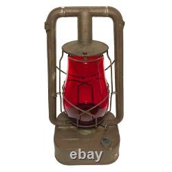 Antique RARE Dietz Square Base USA Red Globe Lantern