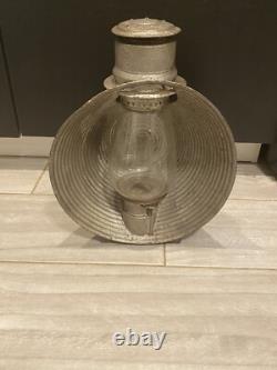 Antique RARE LARGE C. T. Ham Mfg. Co. No. 20 Inspectors Railroad Lantern As Is
