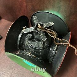 Antique RR Adlake Lamp Lantern 4 Way Railroad Switch Signal Train Vintage Light